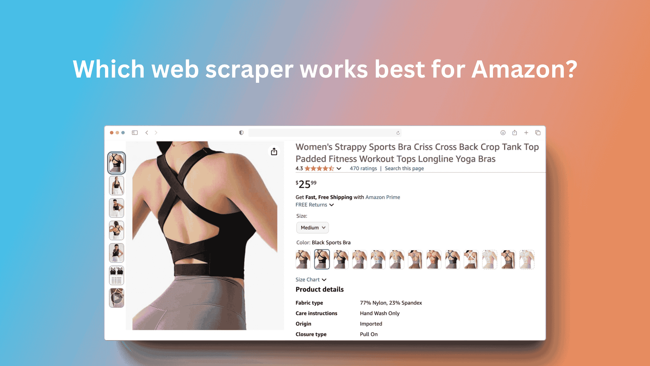 Which web scraper works best for Amazon?